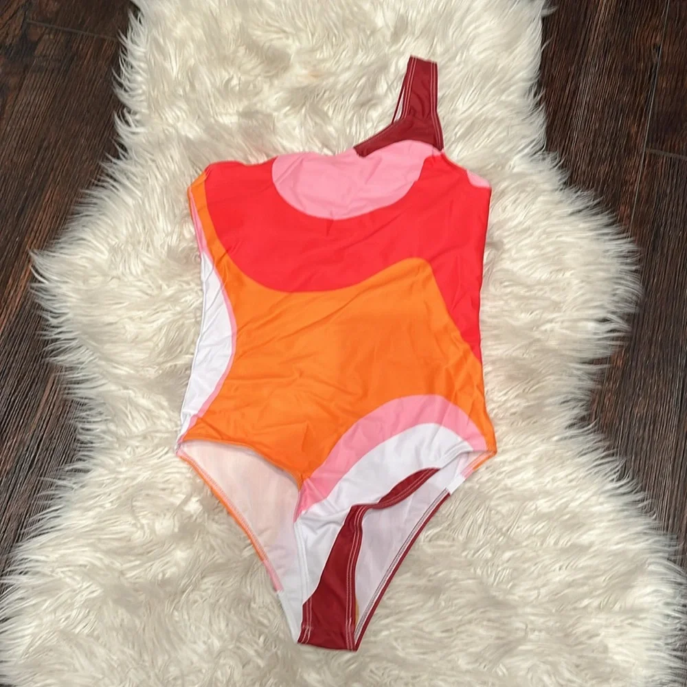 One Piece Swimsuit with Coordinating Wrap Skirt Coverup NWT